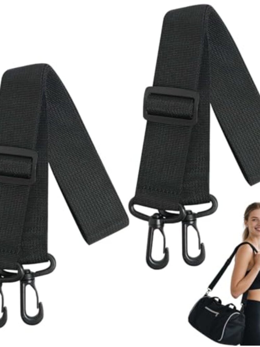 Adjustable Nylon Shoulder Strap Replacement with Hooks 35mm Wide for Bags